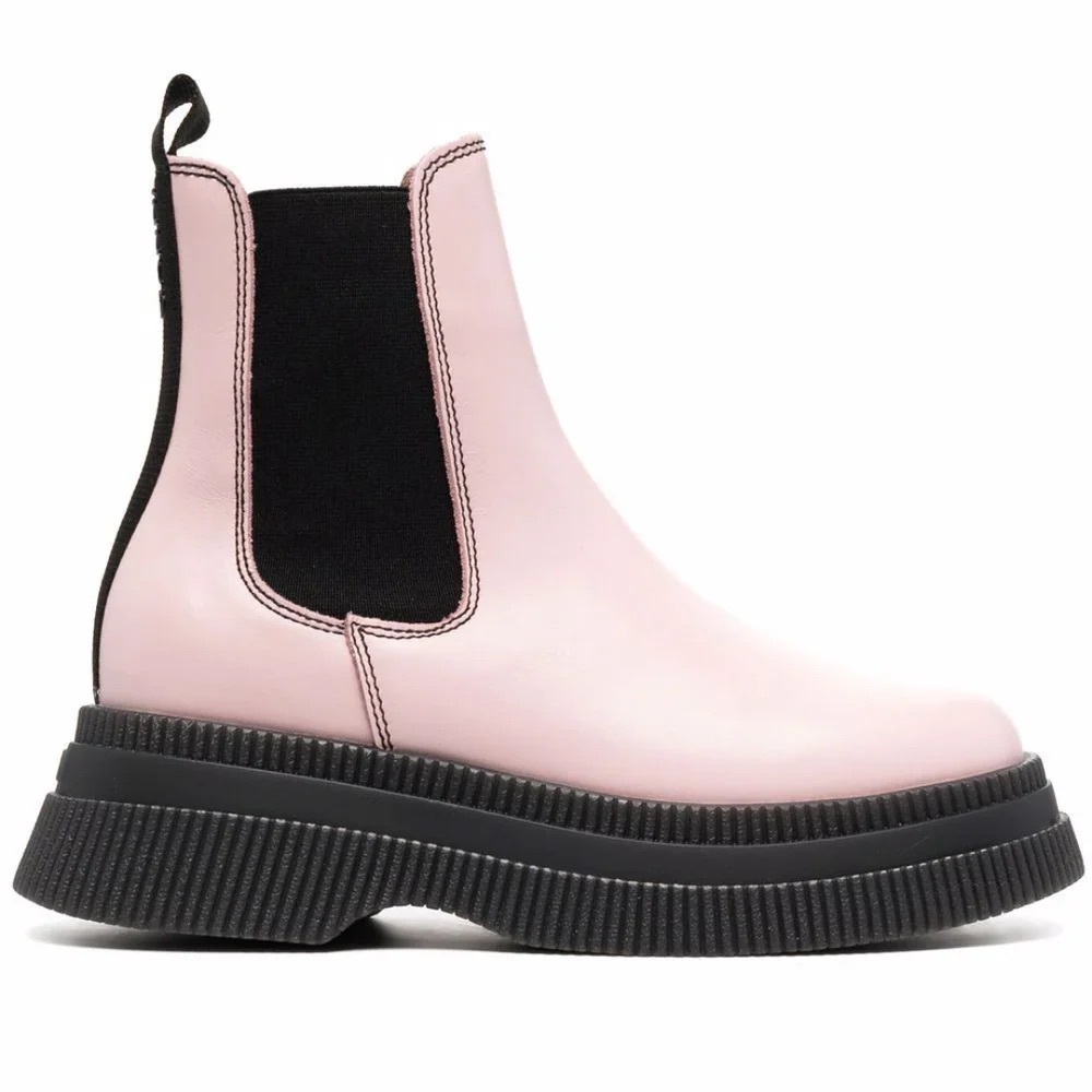 * NEW Ganni Creepers Chelsea Boot in Pale Lilac BT